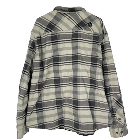 Stio Mens Insulated Flannel Snap Shirt Jacket Grey Size XXL Cold Weather Gear - Picture 5 of 9